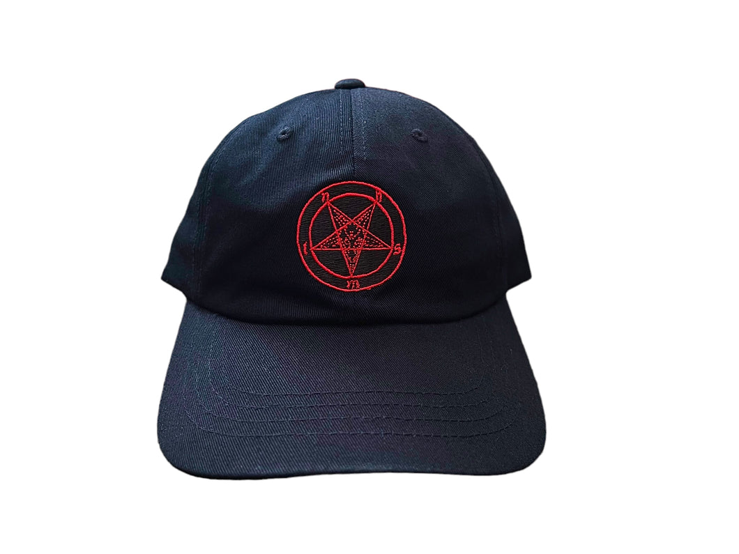 Red Pentagram Logo Cap